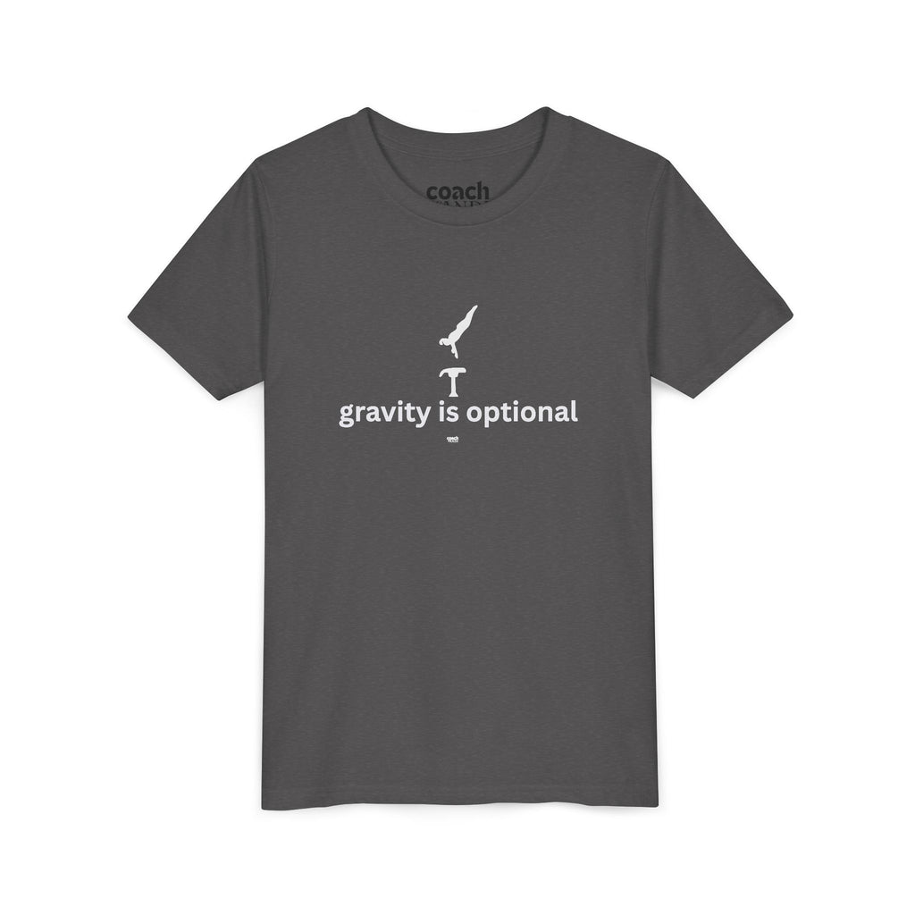 Gravity is Optional Tshirt - White Font (Youth)