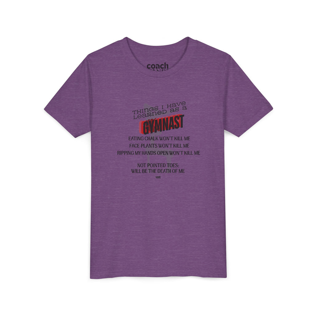 Things I learned as a Gymnast Short Sleeve Tee - Red (Youth)