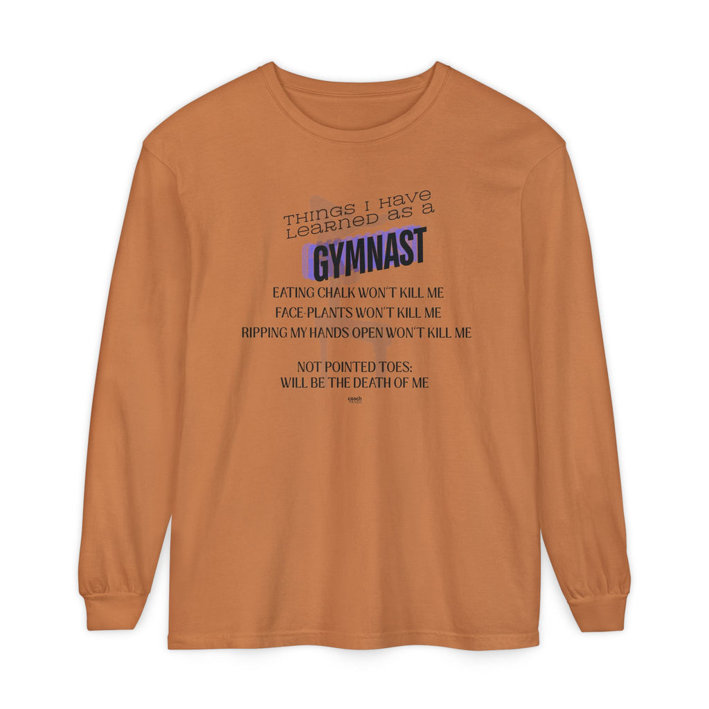 Things I Learned as a Gymnast Long Sleeve Shirt - Blue (Adult)