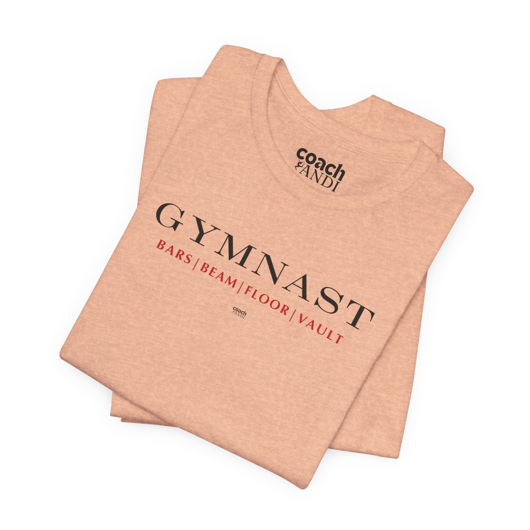 GYMNAST (Bars Beam Floor Vault) Tshirt - Red (Adult)