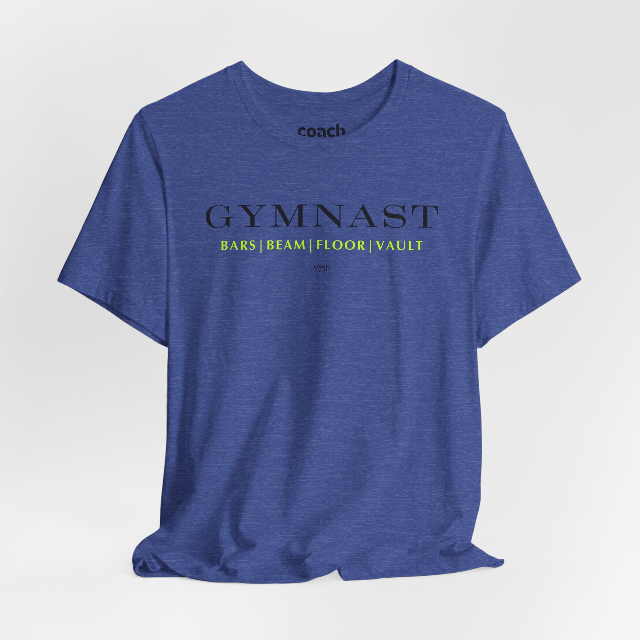 GYMNAST (Bars Beam Floor Vault) Tshirt - Lime (Adult)