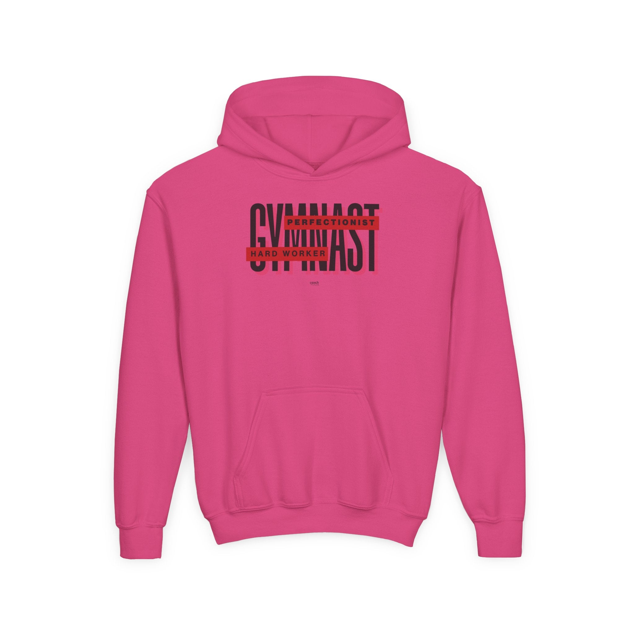 Gymnast Hard Worker Hoodie - Red (Youth)