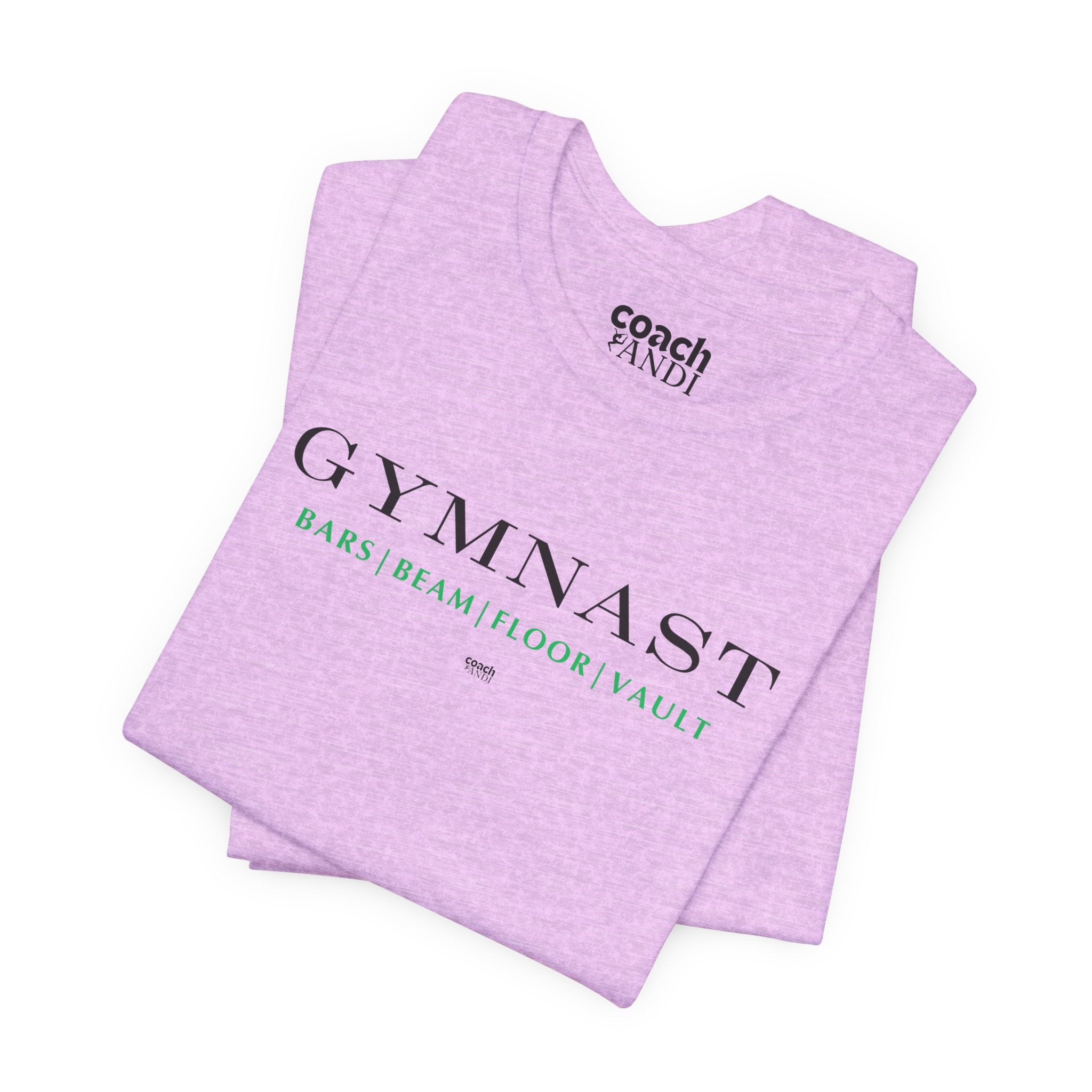 GYMNAST (Bars Beam Floor Vault) Tshirt - Green (Adult)