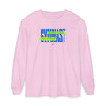 Gymnast Hard Worker Long Sleeve Shirt - Lime/Blue (Adult)