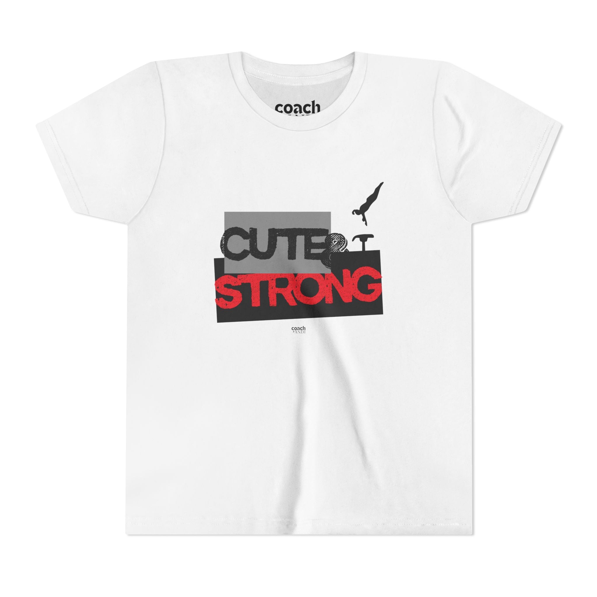 Cute & Strong Youth Short Sleeve Tee - Red/Black