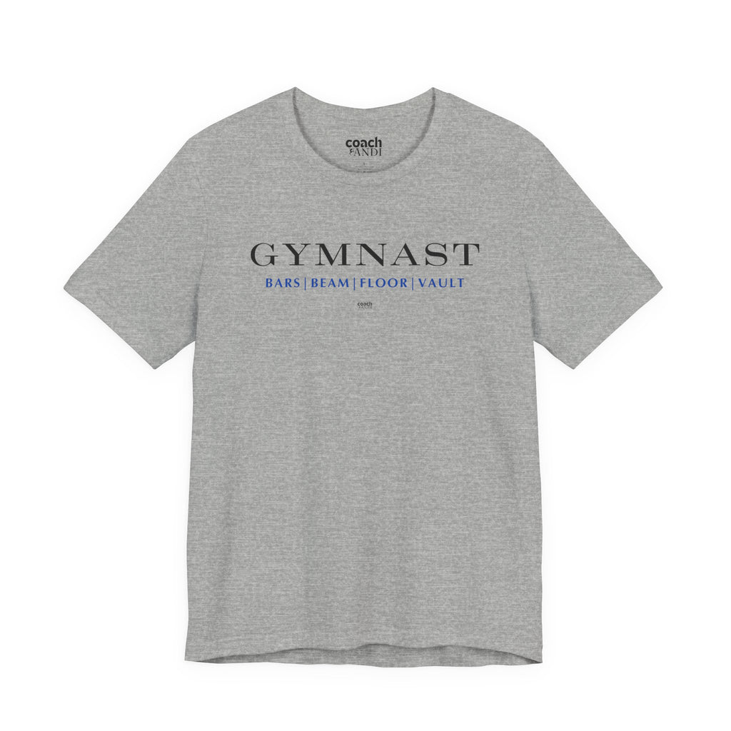 GYMNAST (Bars Beam Floor Vault) Tshirt - Blue (Adult)