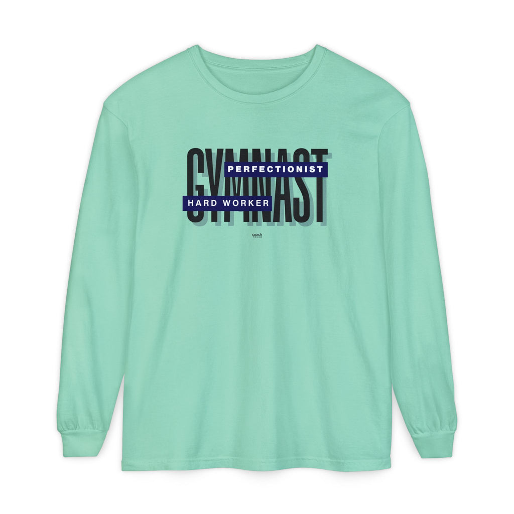 Gymnast Hard Worker Long Sleeve Shirt - Navy (Adult)