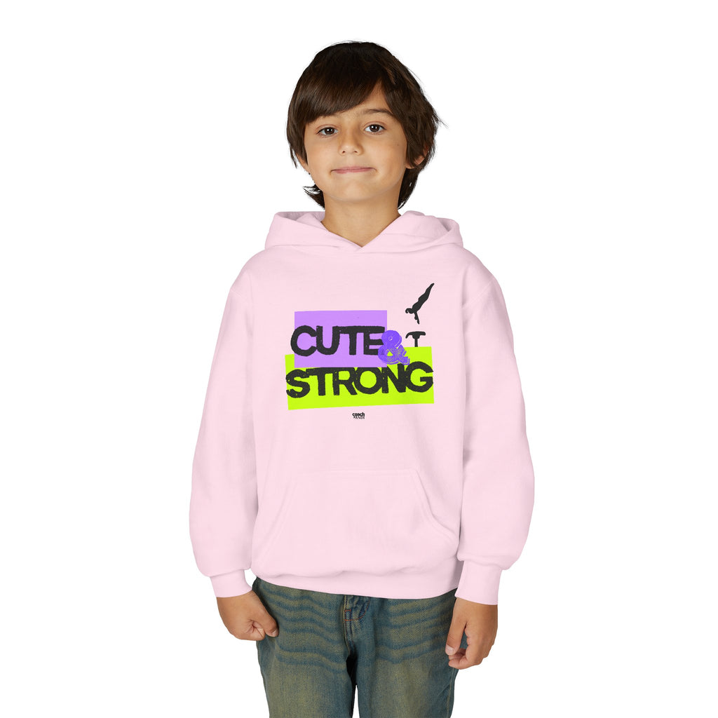 Cute & Strong Hoodie - Lavender/Lime (Youth)