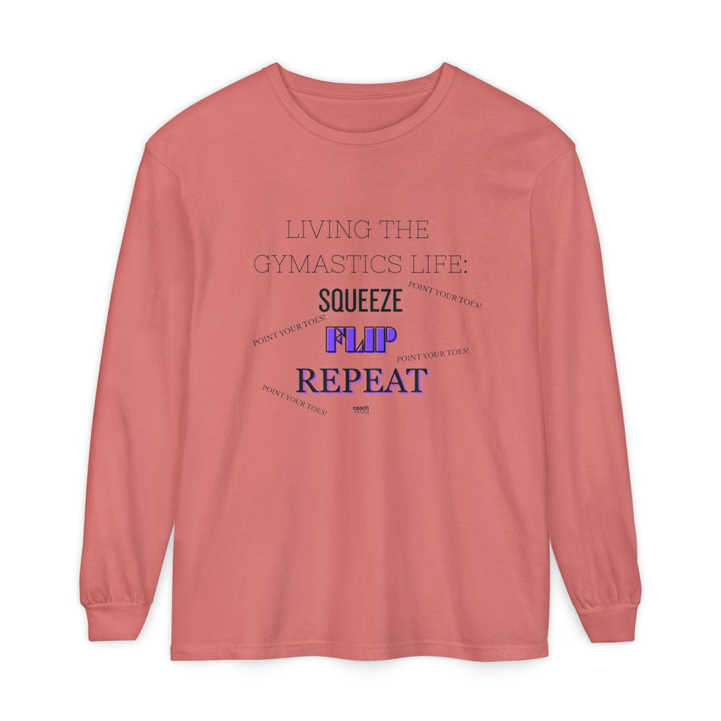 Squeeze Flip Repeat - Purple (Adult Longsleeve Shirt)