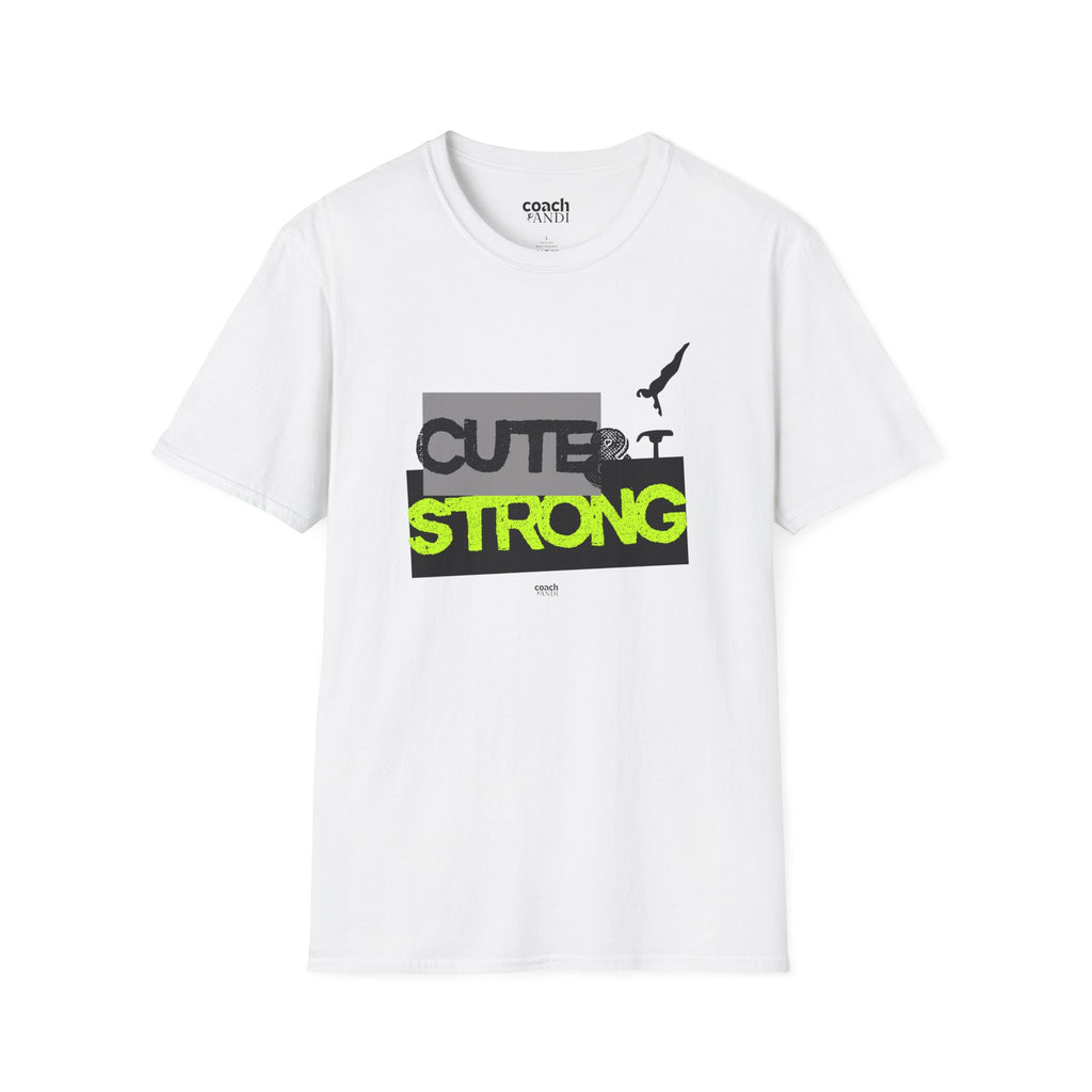 Cute & Strong Tshirt - Lime/Black (Adult)