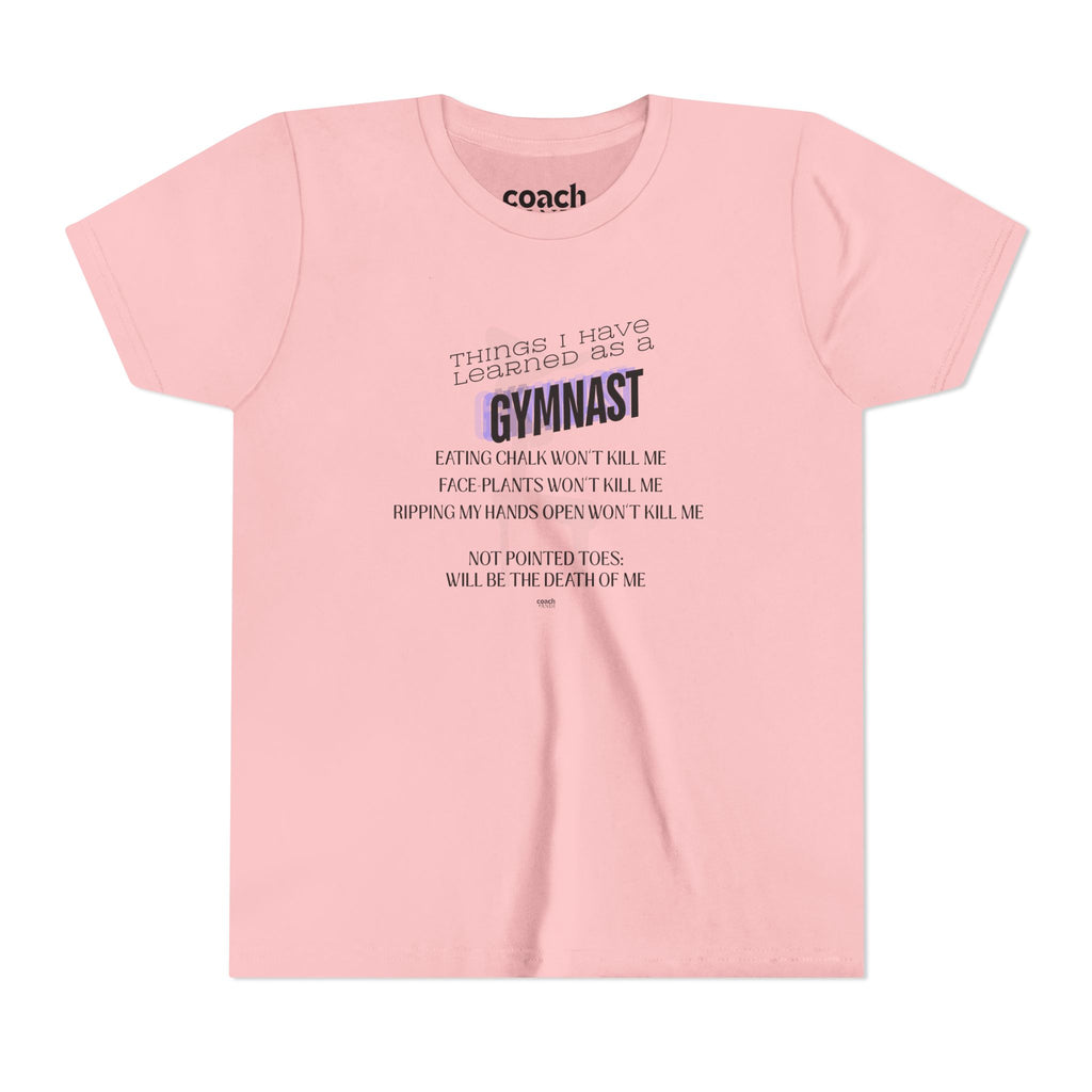 Things I Learned as a Gymnast Short Sleeve Tee - Blue (Youth)