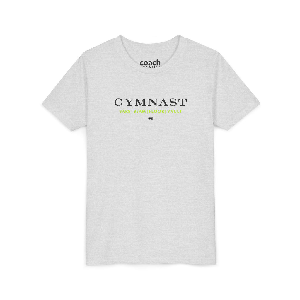 GYMNAST (Bars Beam Floor Vault) Tshirt - Lime (Youth)