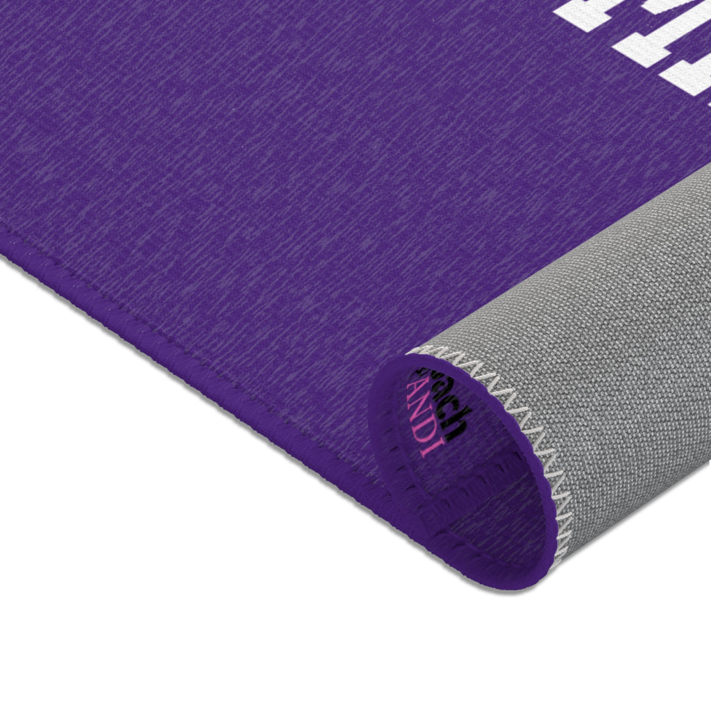 Peace, Love, Gymnastics-Purple (Area Rugs)