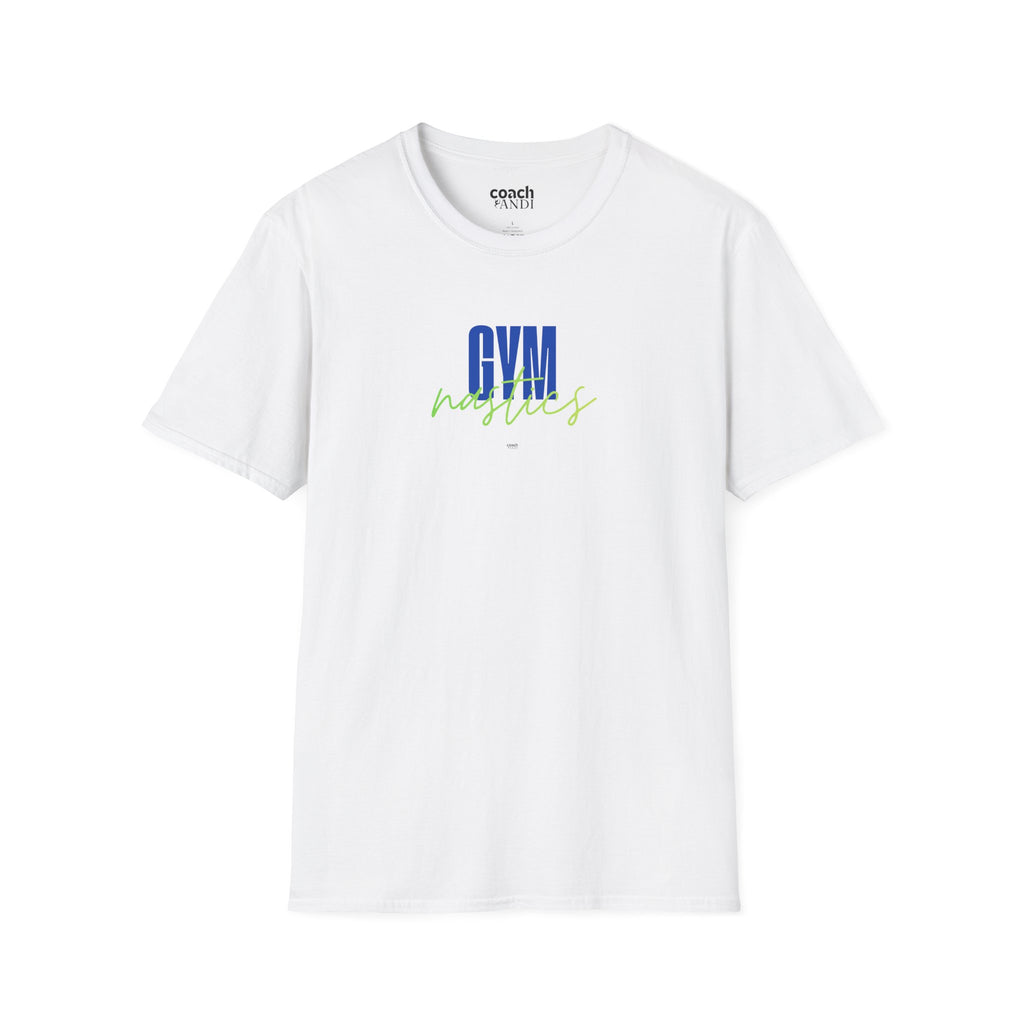 GYMnastics Tshirt - Blue/Lime (Adult)