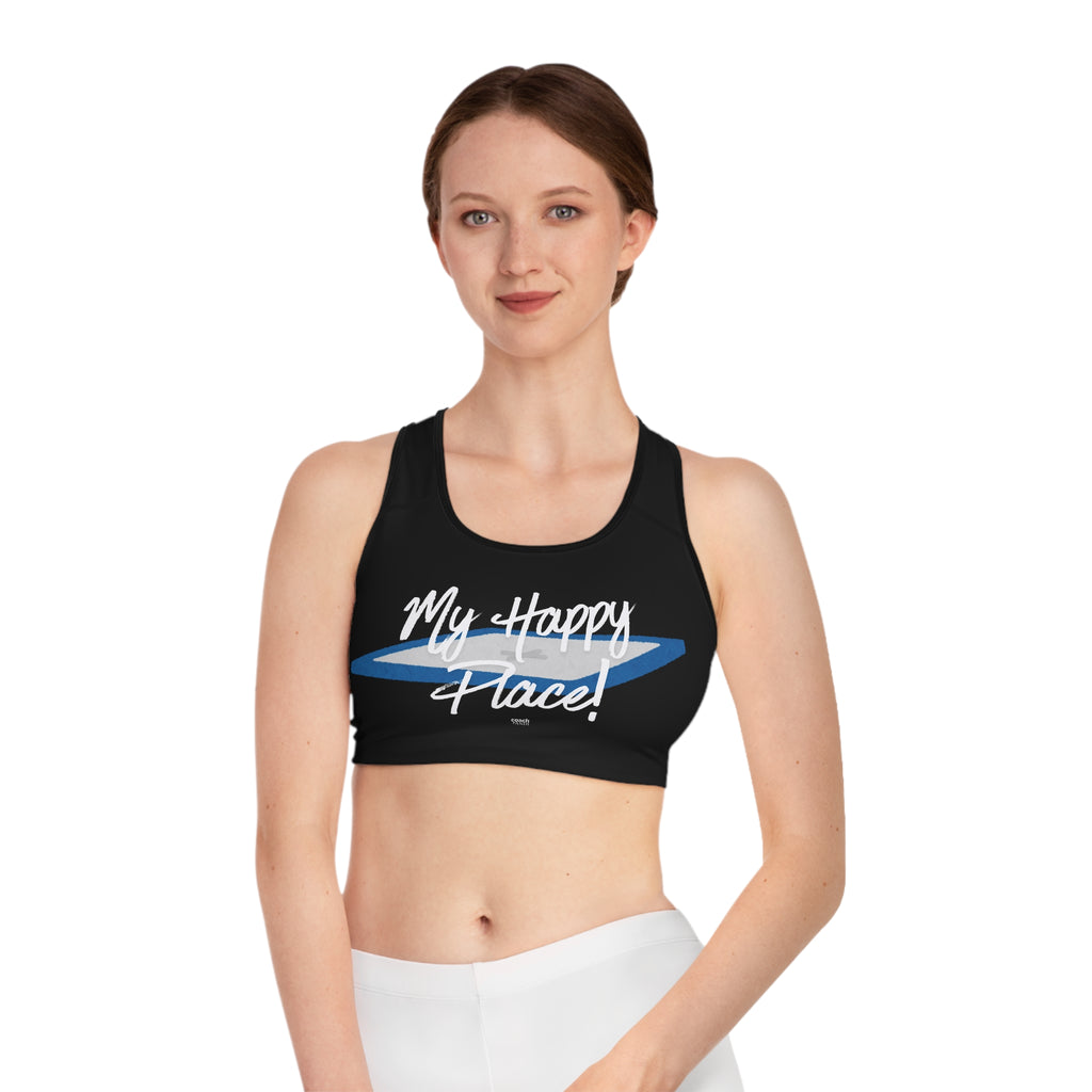 My Happy Place Floor Sports Bra