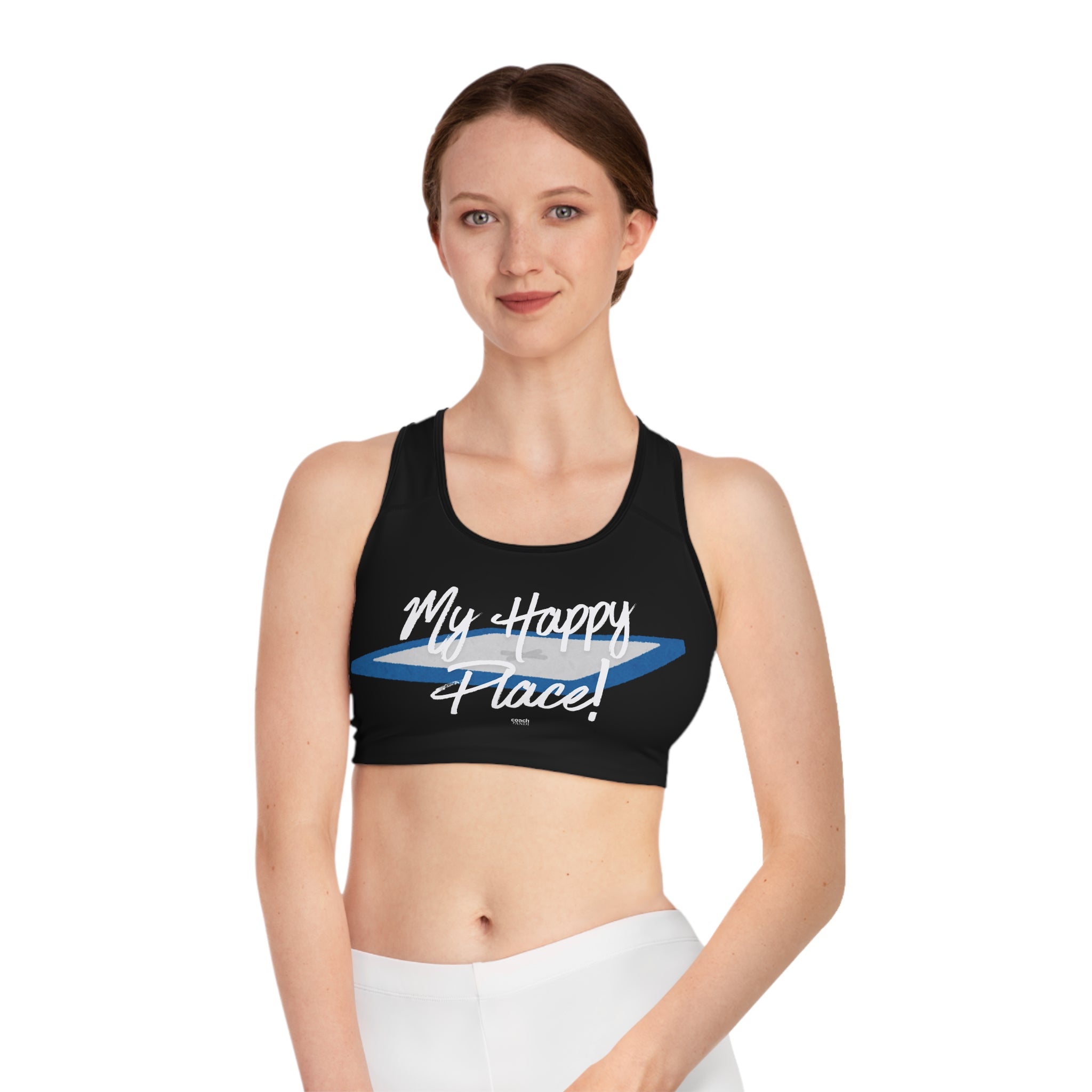My Happy Place Floor Sports Bra