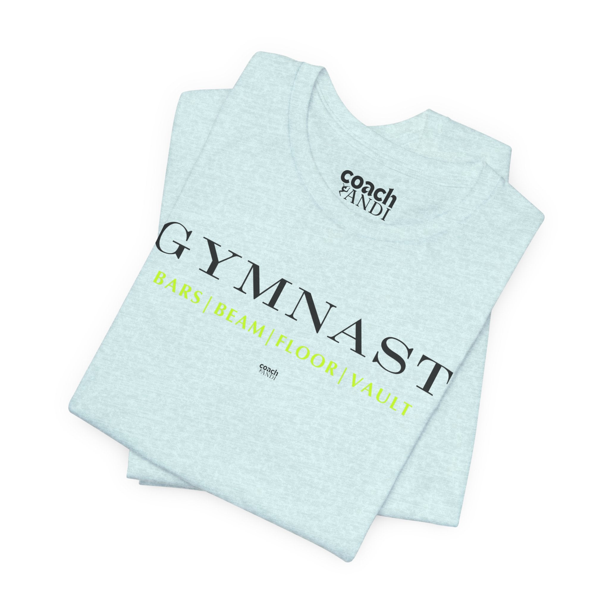 GYMNAST (Bars Beam Floor Vault) Tshirt - Lime (Adult)