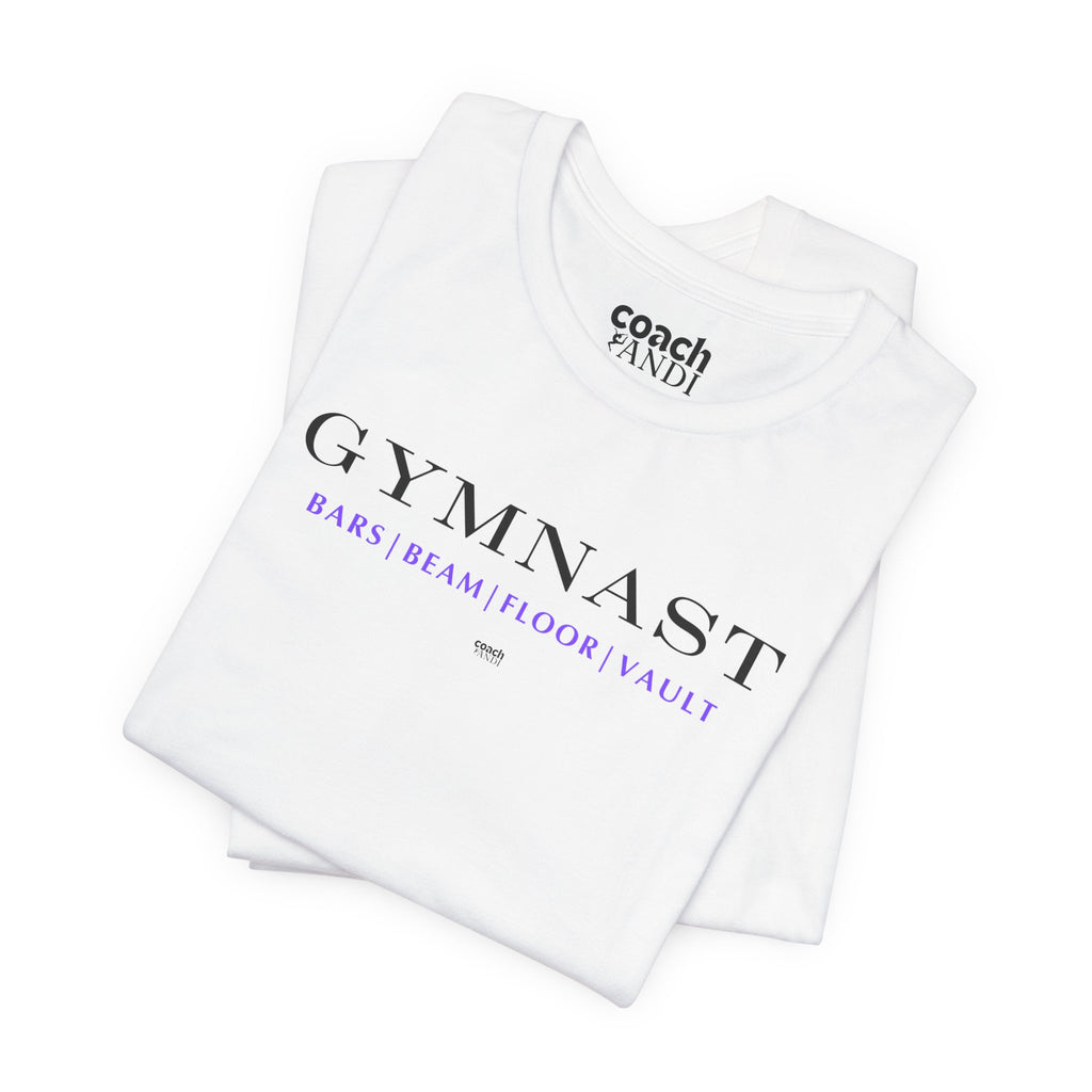 GYMNAST (Bars Beam Floor Vault) Tshirt - Purple (Adult)