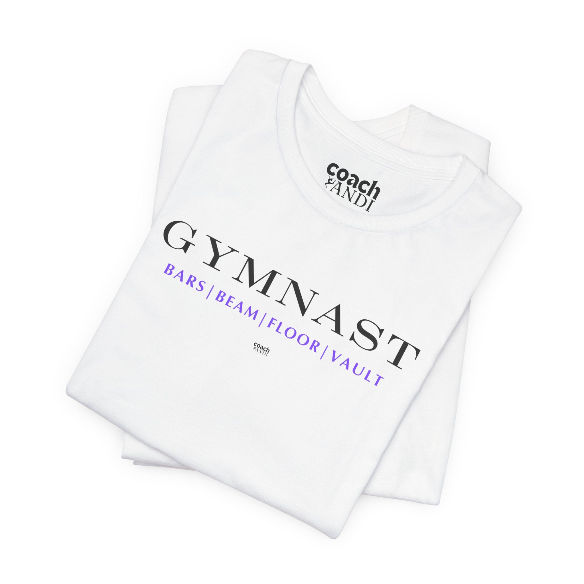 GYMNAST (Bars Beam Floor Vault) Tshirt - Purple (Adult)