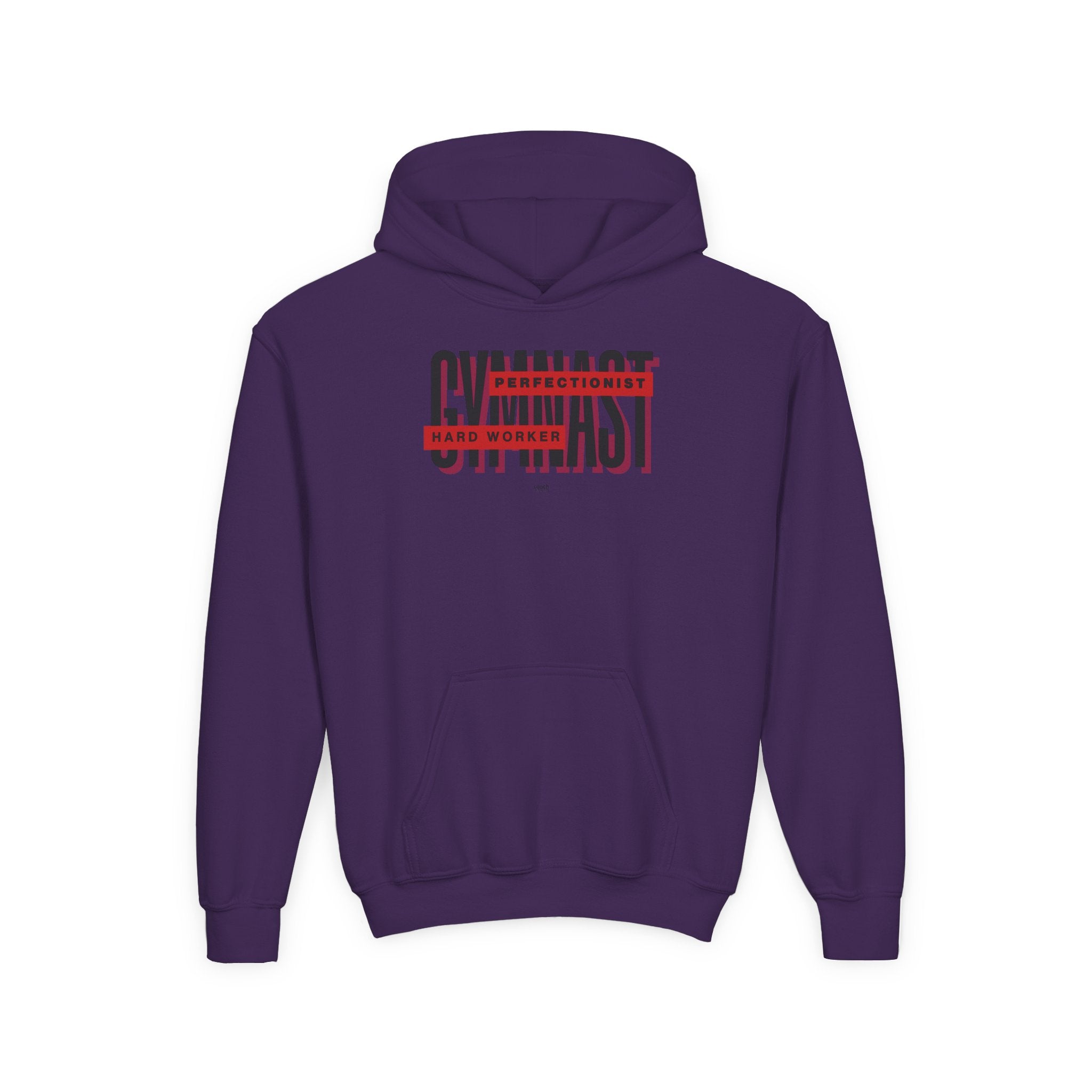 Gymnast Hard Worker Hoodie - Red (Youth)