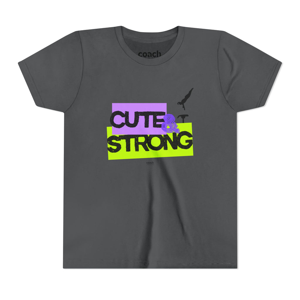 Cute & Strong Youth Short Sleeve Tee - Lavender/Lime