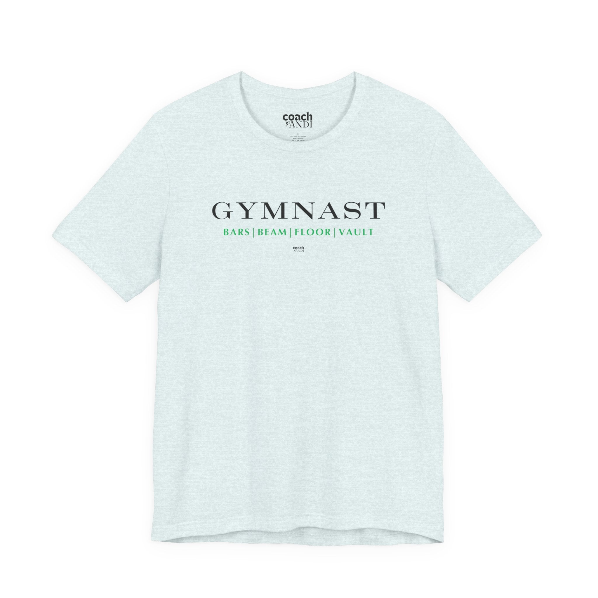 GYMNAST (Bars Beam Floor Vault) Tshirt - Green (Adult)