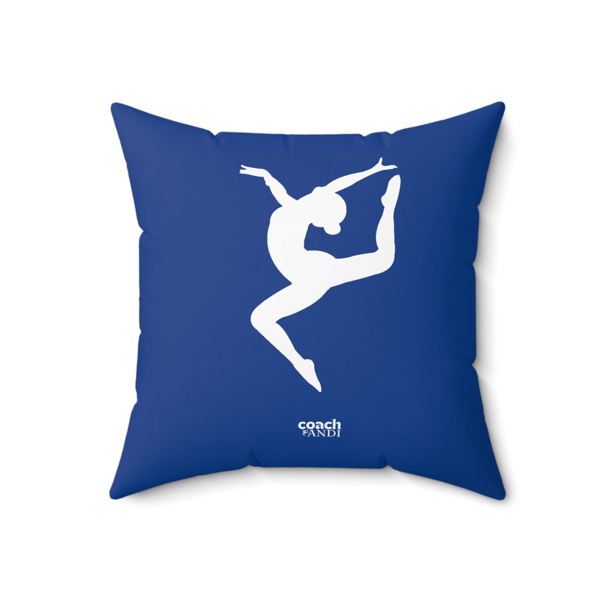 Always Be A Gymnast-Blue (Spun Polyester Square Pillow)