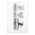 Peace, Love, Gymnastics-White (Area Rugs)