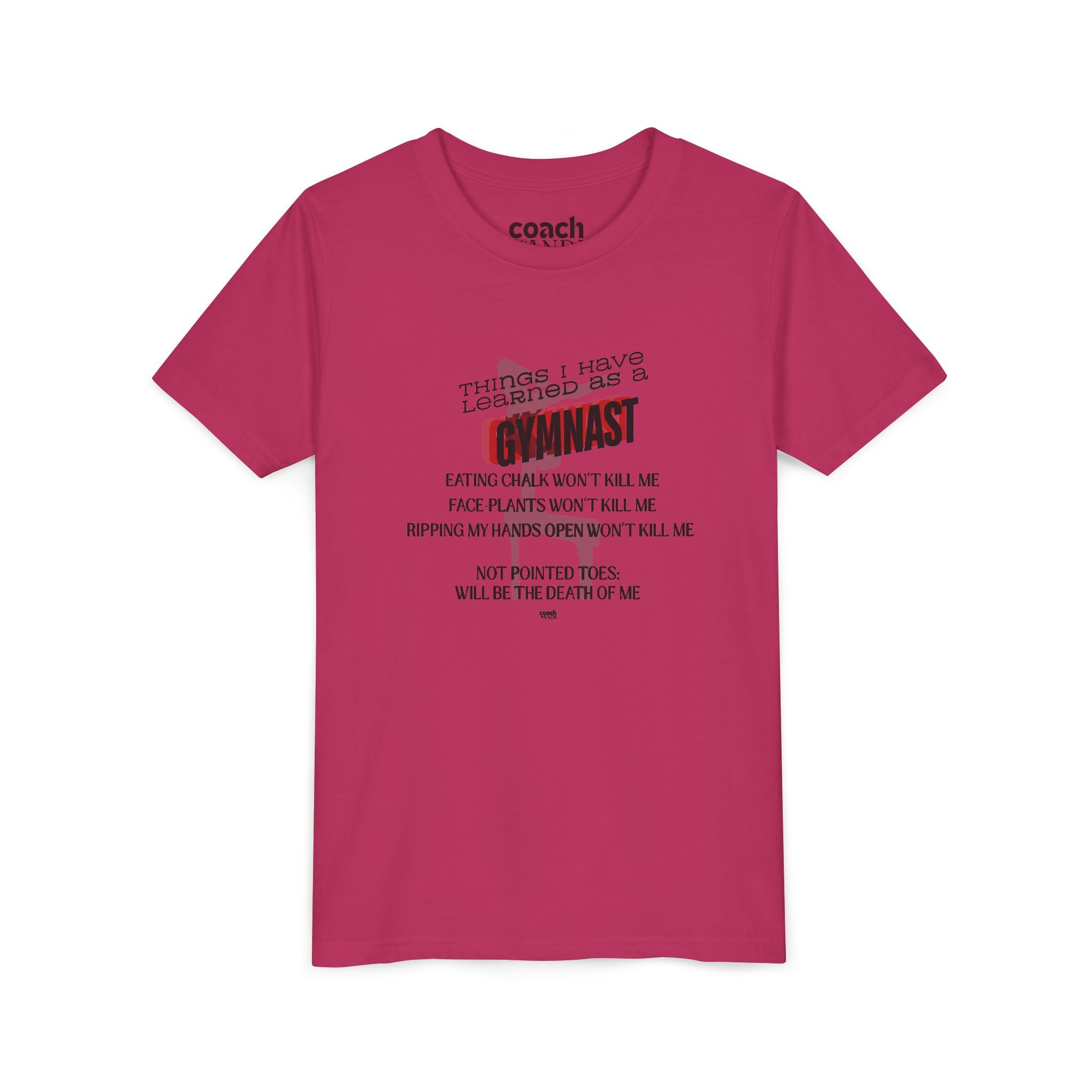 Things I learned as a Gymnast Short Sleeve Tee - Red (Youth)