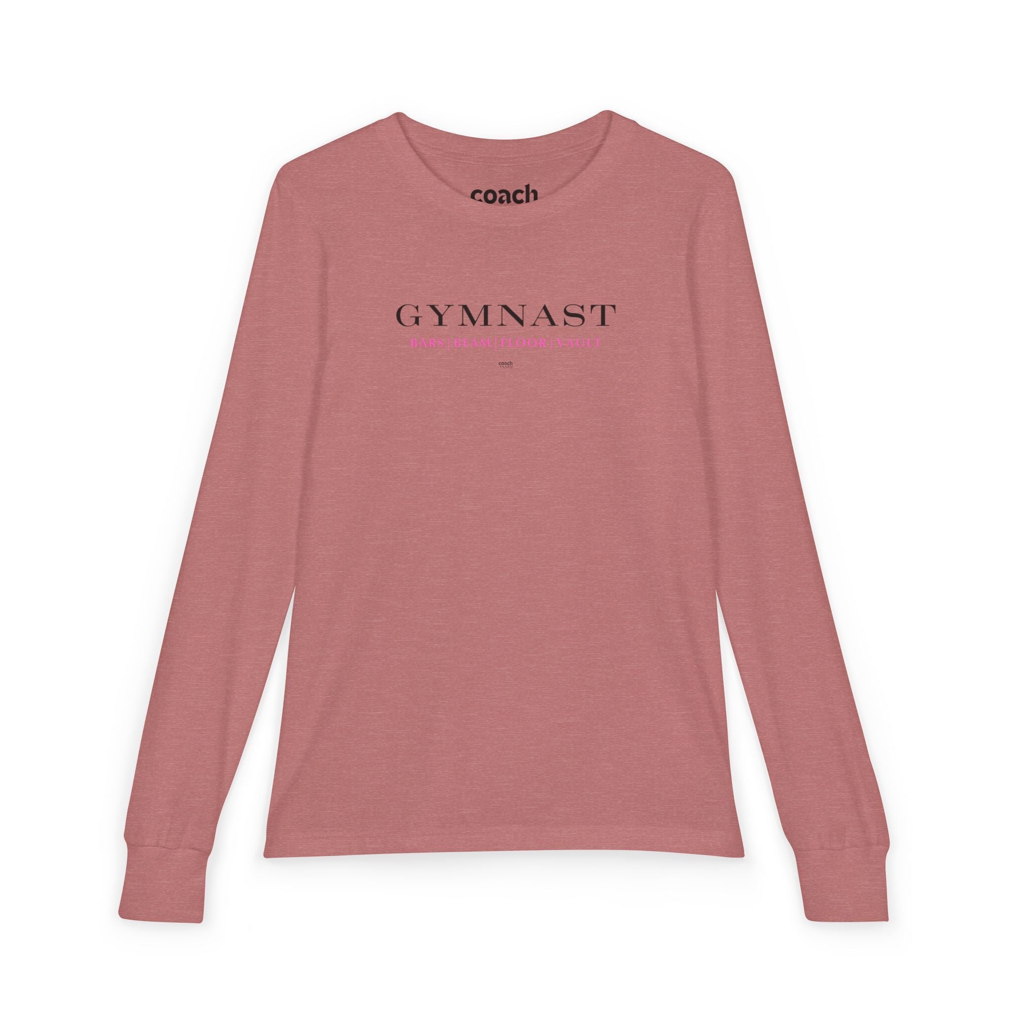 GYMNAST (Bars Beam Floor Vault) Long Sleeve Shirt - Pink (Youth)