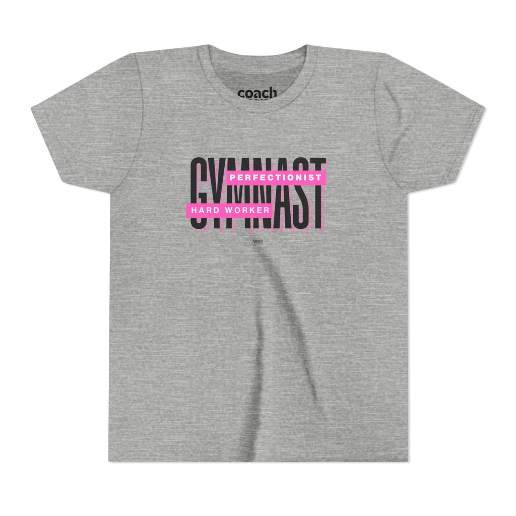 Gymnast Hard Worker Tshirt - Pink (Youth)