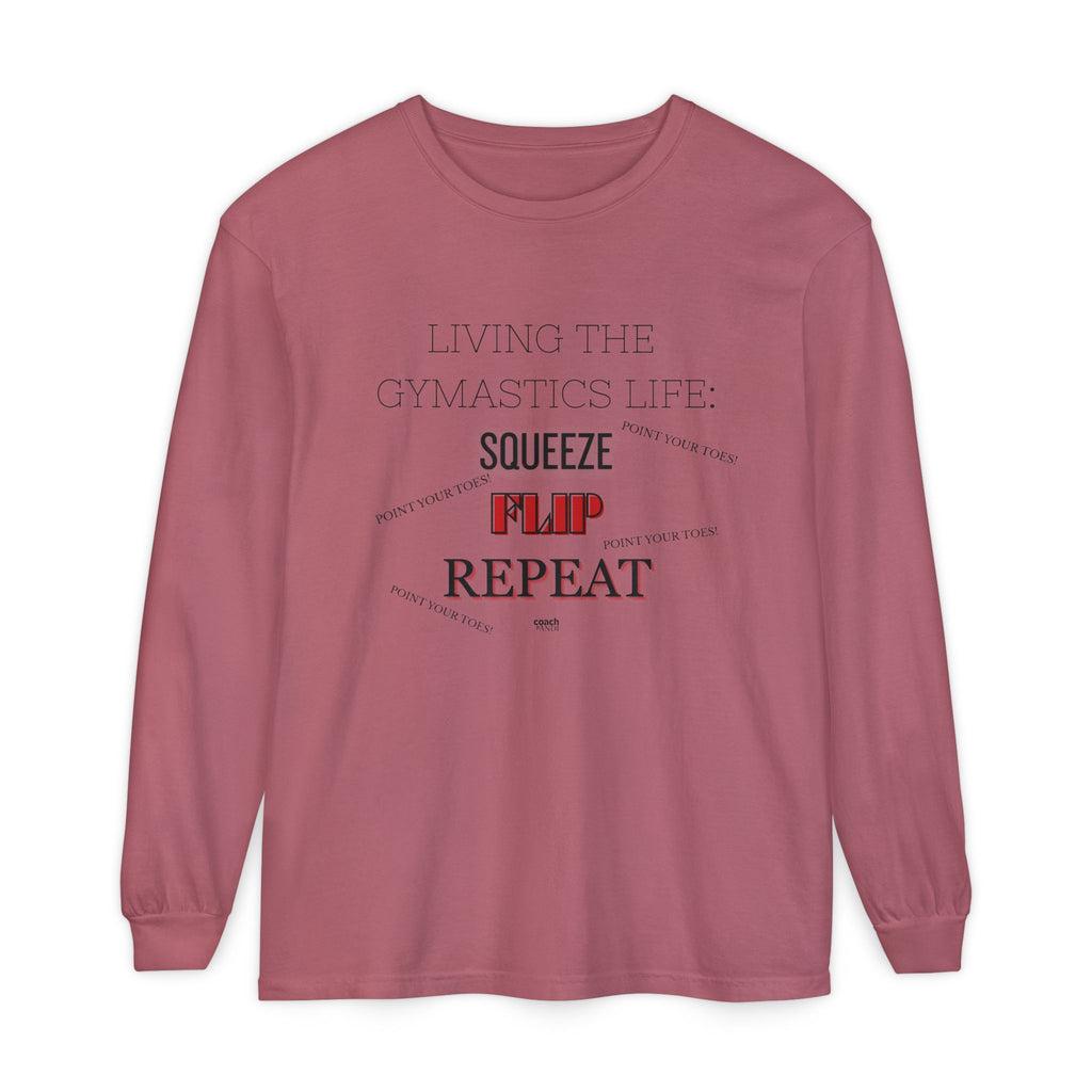 Squeeze Flip Repeat - Red (Adult Longsleeve Shirt)