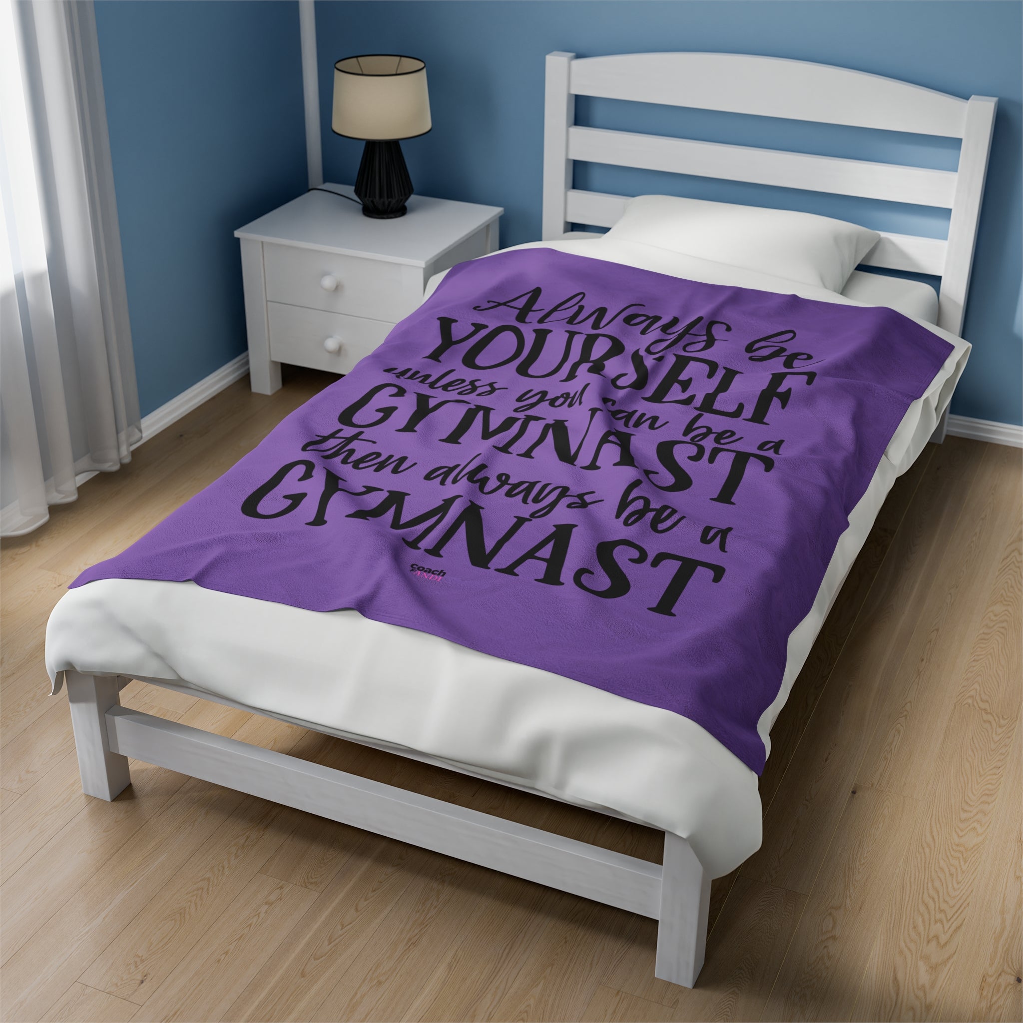 Always Be A Gymnast-Purple(Velveteen Plush Blanket)
