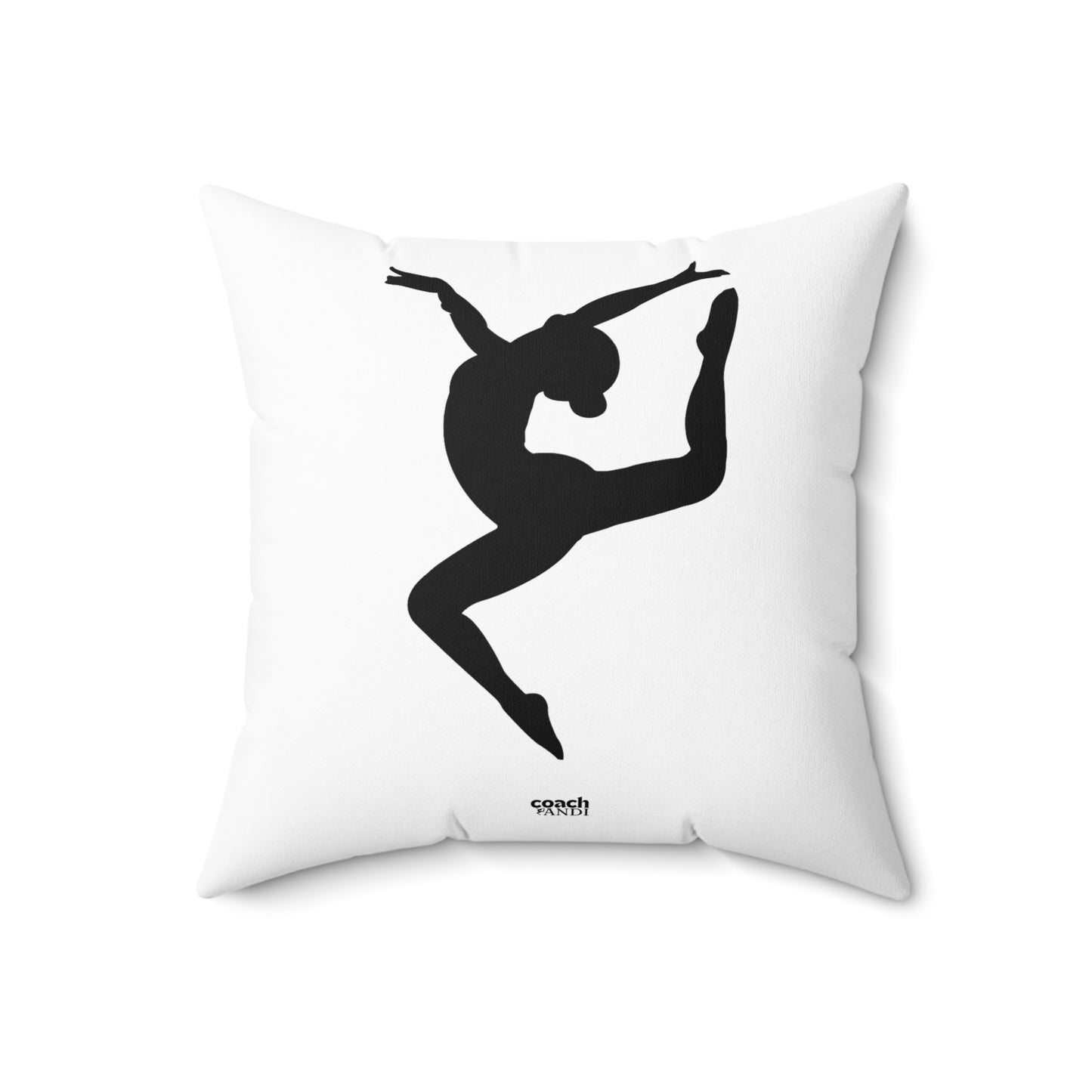 Always Be A Gymnast-White (Spun Polyester Square Pillow)