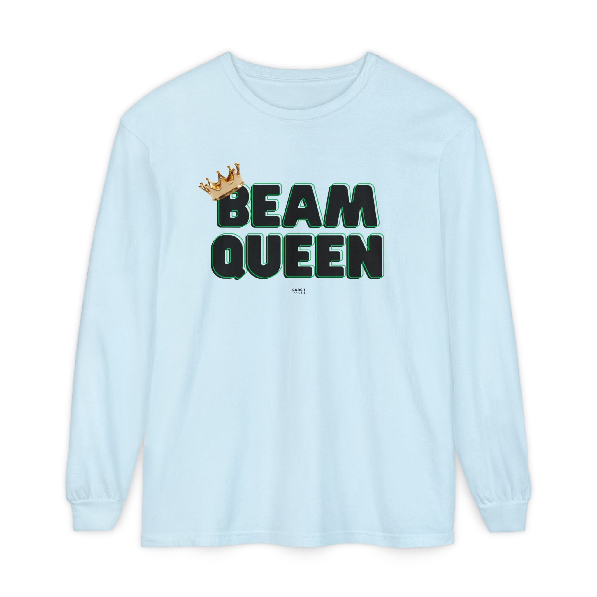 Beam Queen - Black/Green (Adult Long Sleeve Shirt)