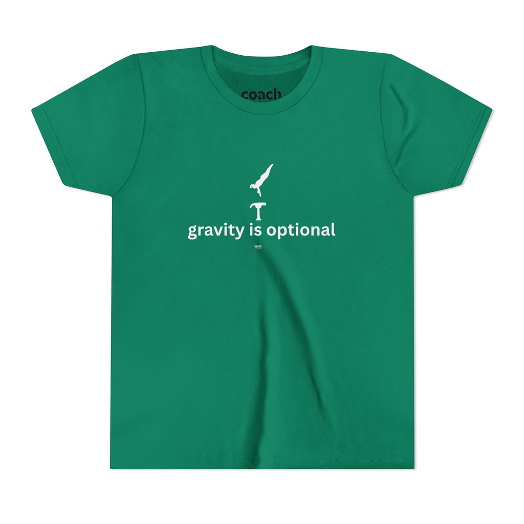 Gravity is Optional Tshirt - White Font (Youth)