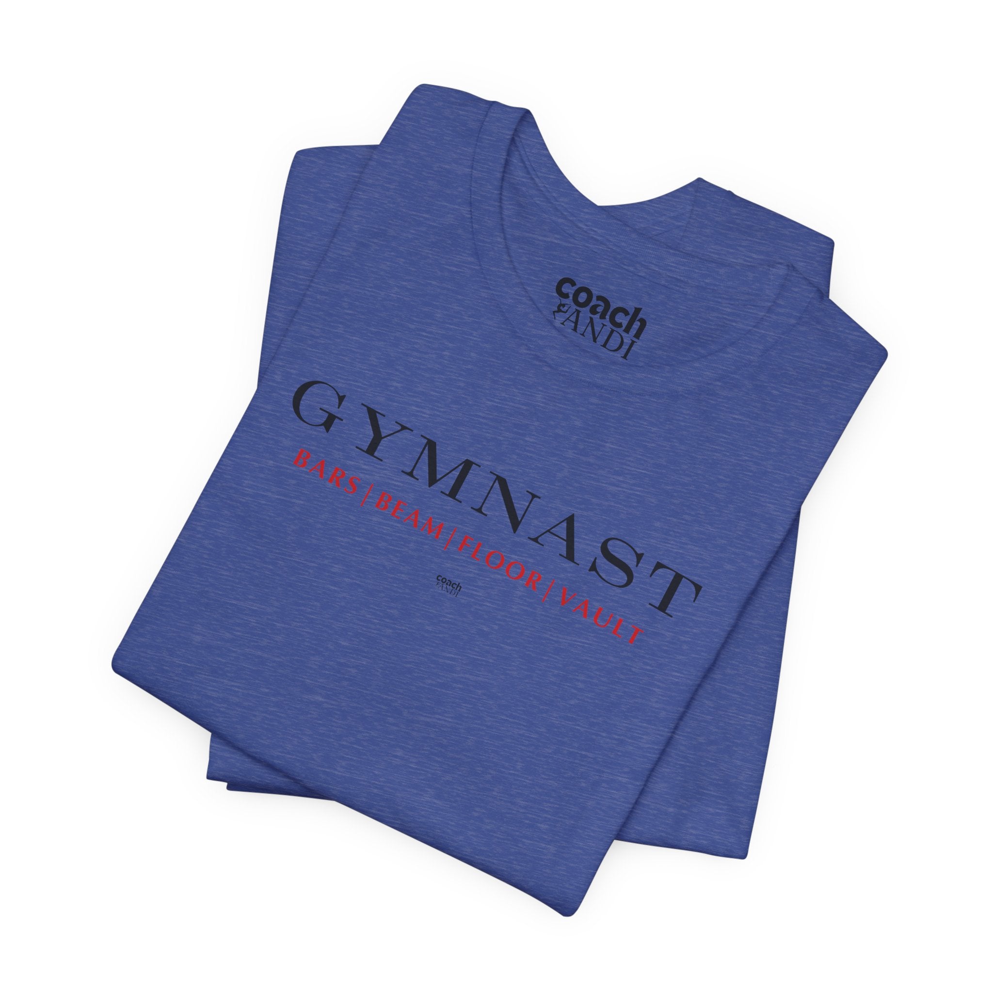 GYMNAST (Bars Beam Floor Vault) Tshirt - Red (Adult)