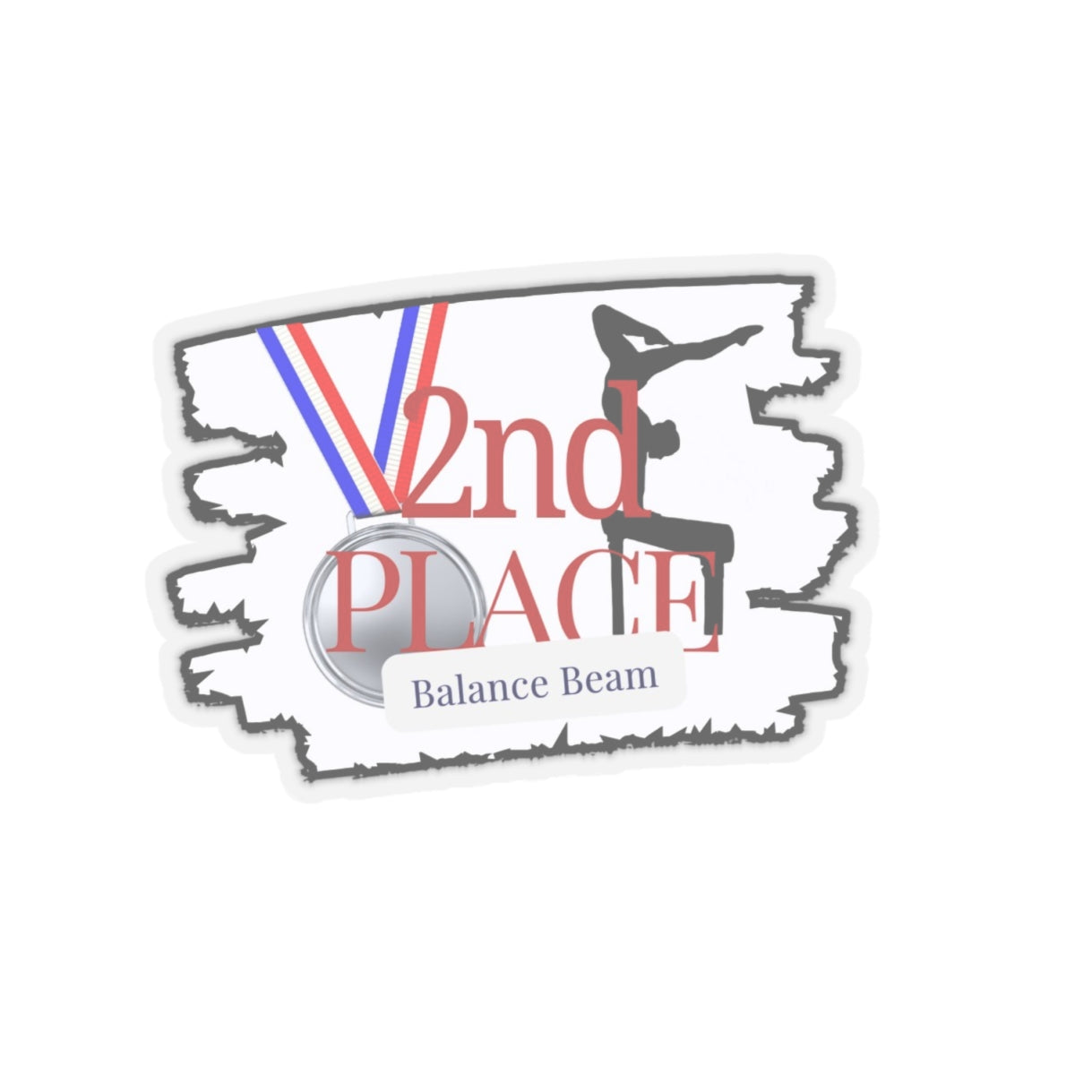 2nd Place Balance Beam (Kiss-Cut Stickers)