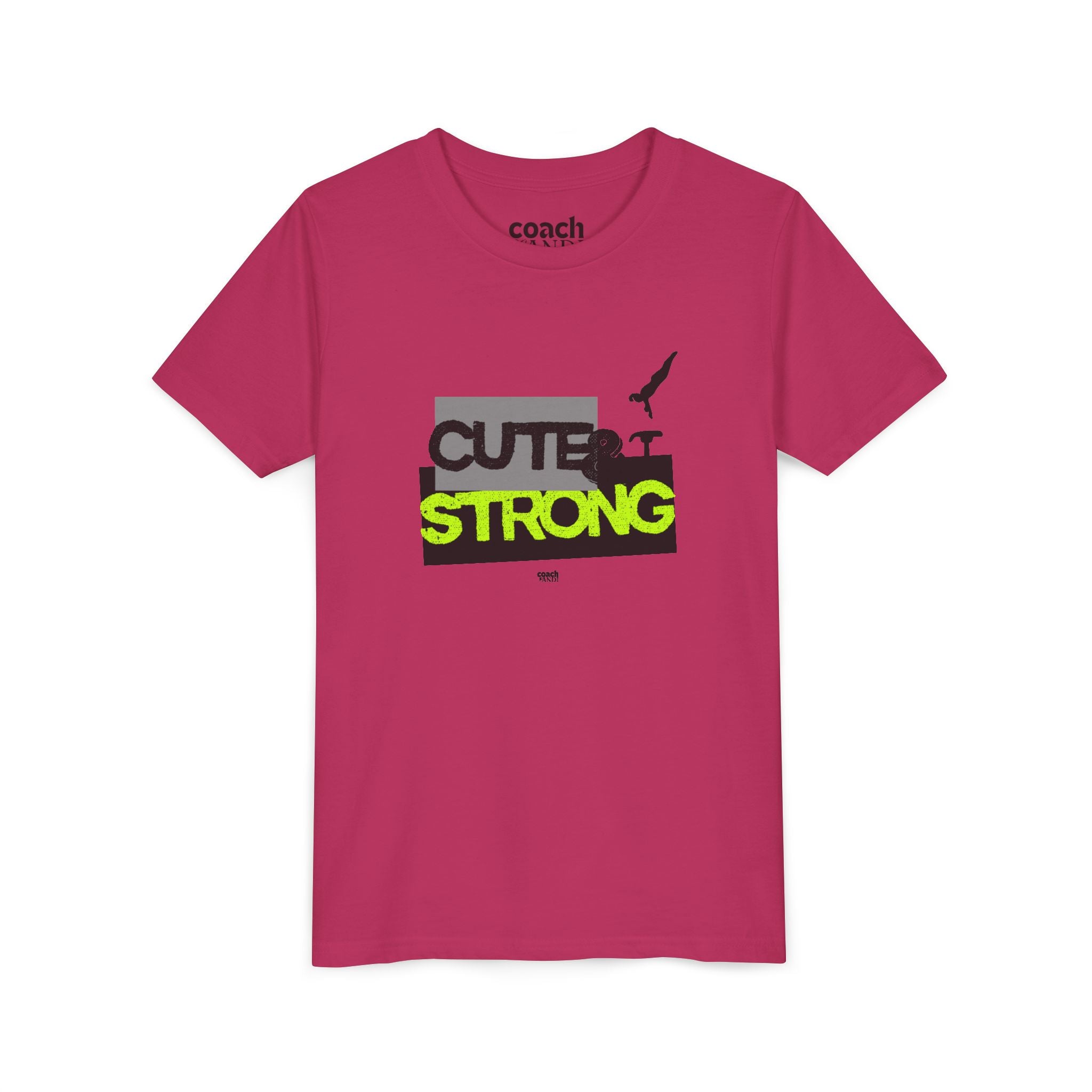 Cute & Strong Youth Short Sleeve Tee - Lime/Black