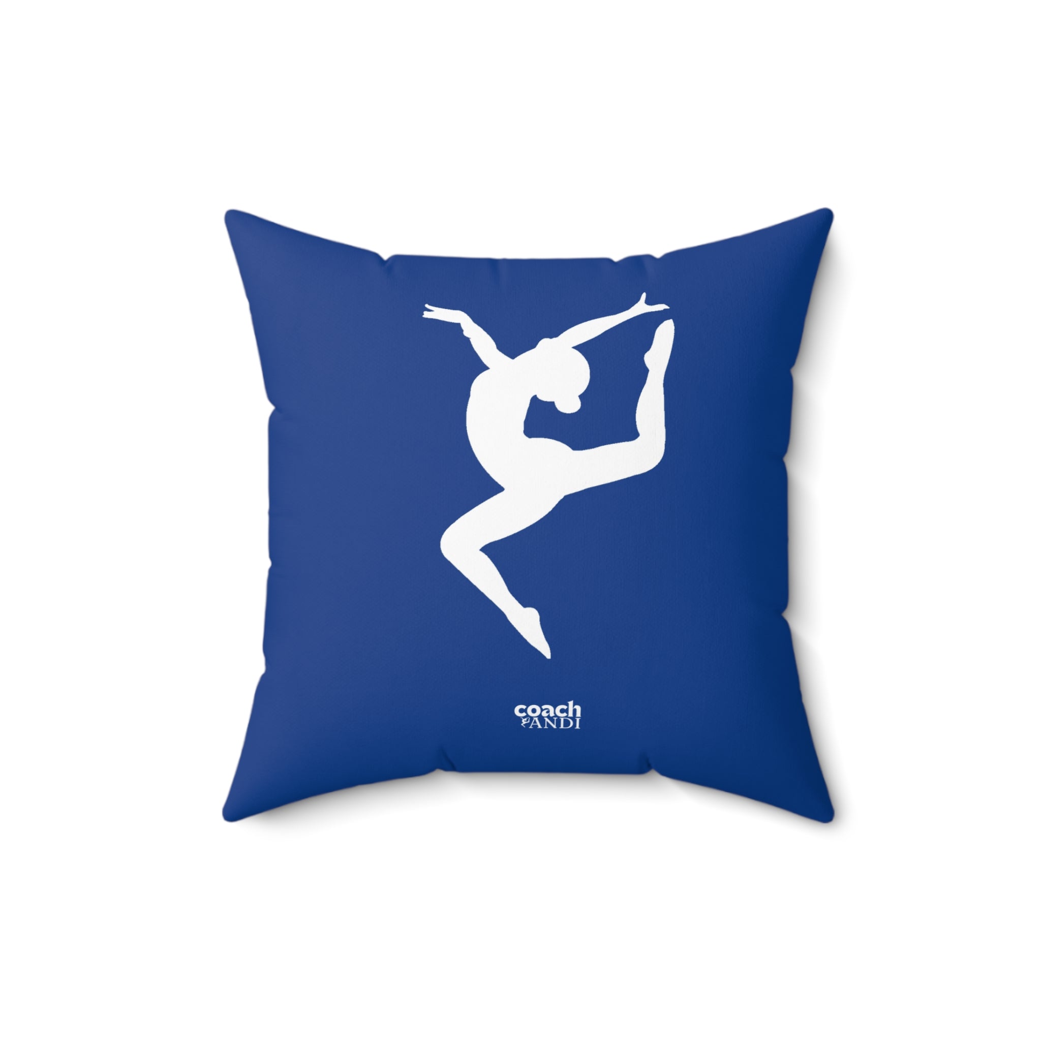 Always Be A Gymnast-Blue (Spun Polyester Square Pillow)