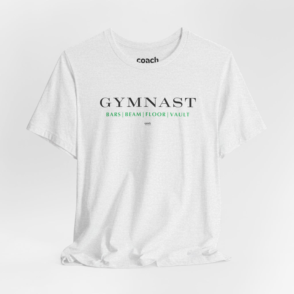 GYMNAST (Bars Beam Floor Vault) Tshirt - Green (Adult)