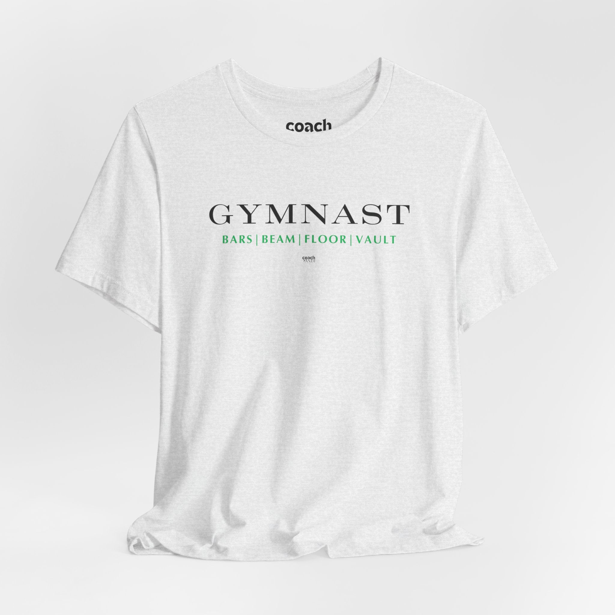 GYMNAST (Bars Beam Floor Vault) Tshirt - Green (Adult)