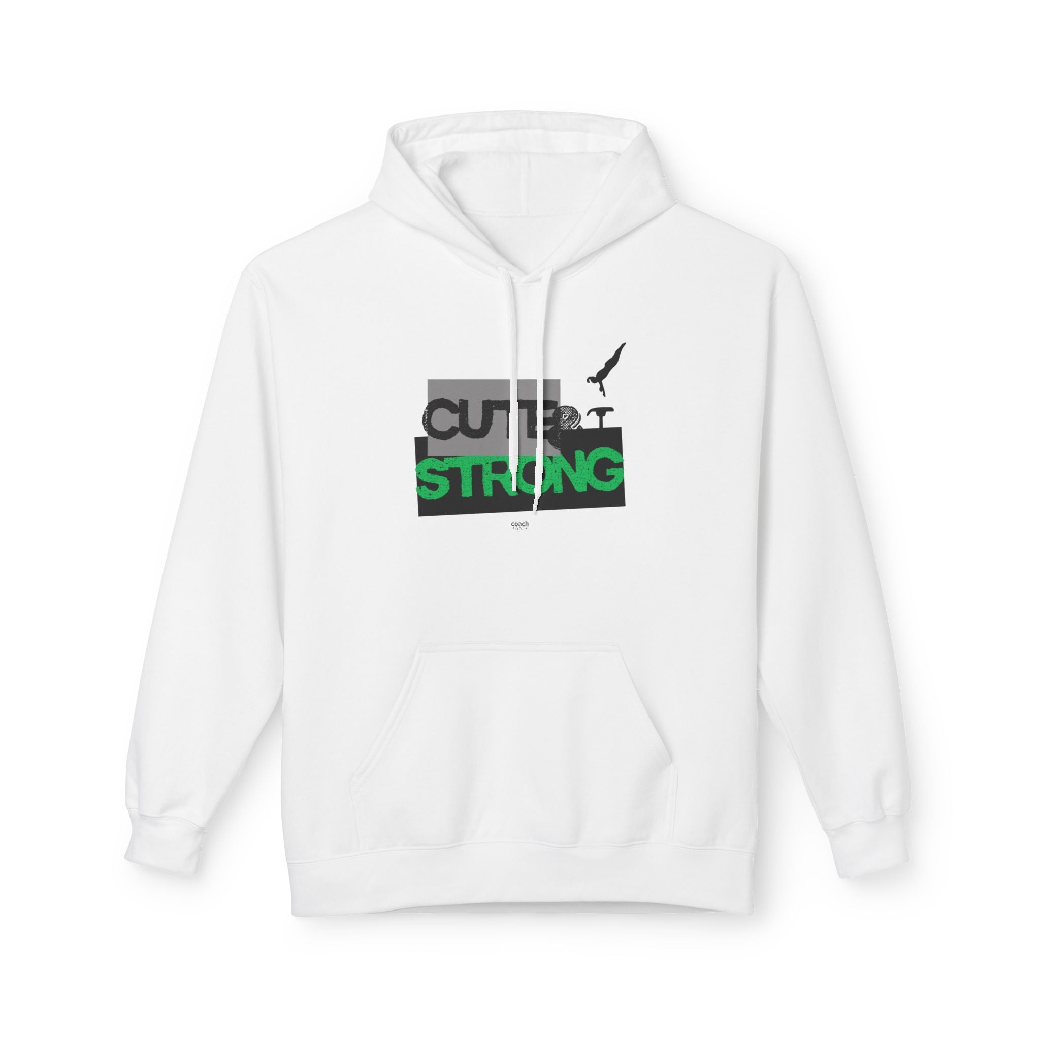 Cute & Strong Hoodie - Green/Black (Adult)