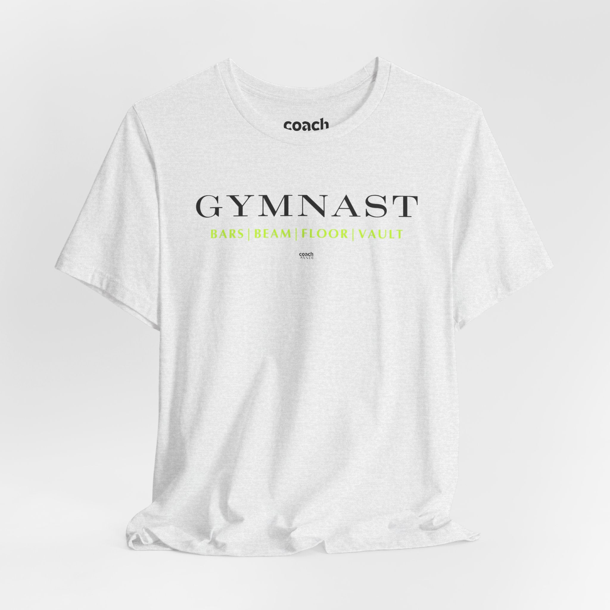 GYMNAST (Bars Beam Floor Vault) Tshirt - Lime (Adult)