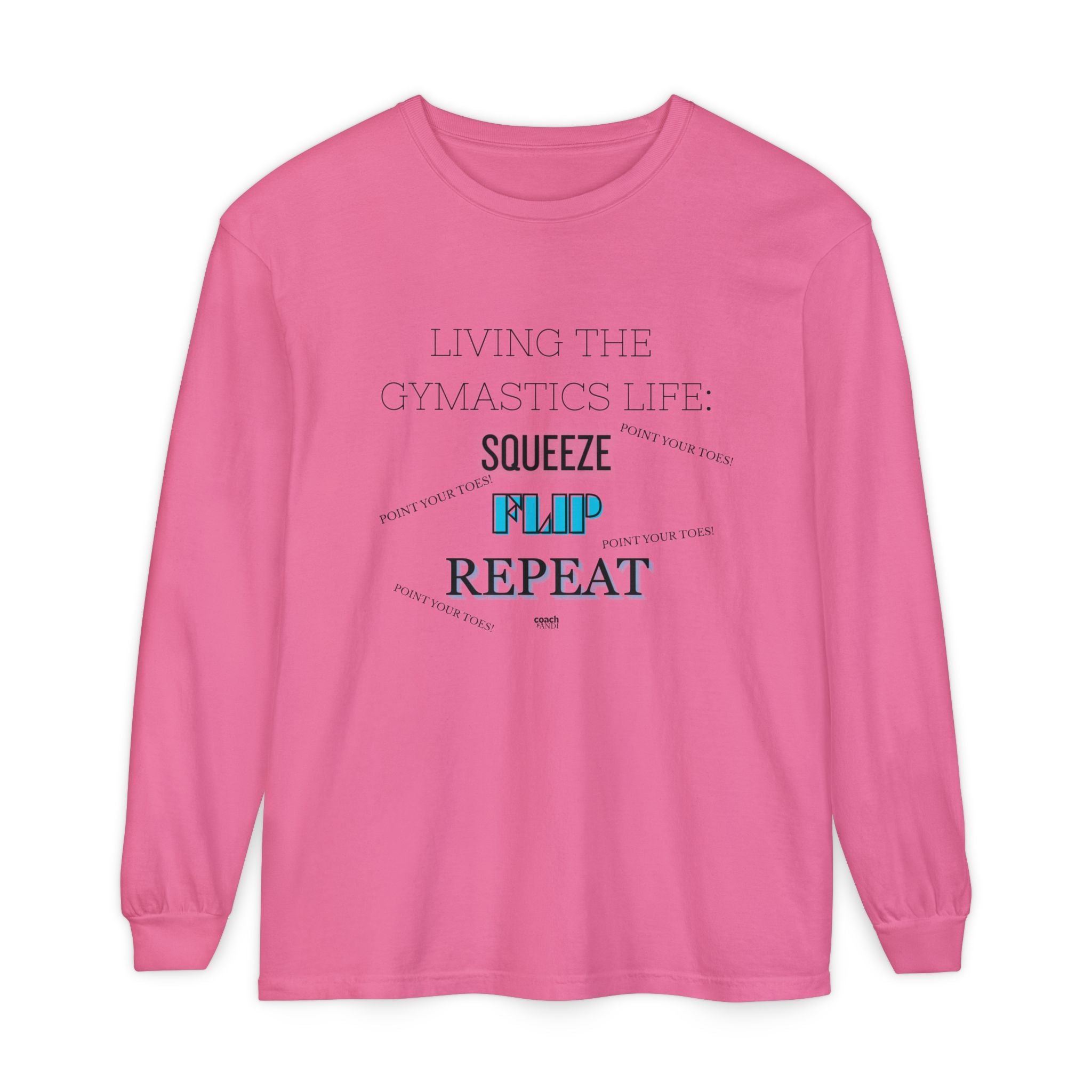 Squeeze Flip Repeat -Teal (Adult Longsleeve Shirt)