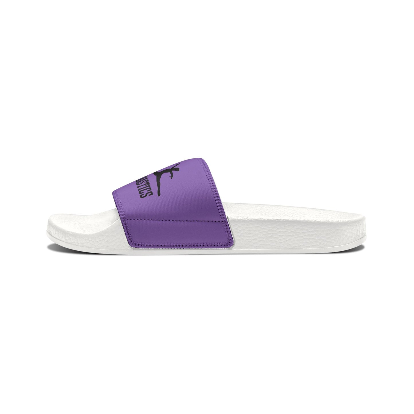 Peace, Love, Gymnastics- Purple (Youth Removable-Strap Sandals)