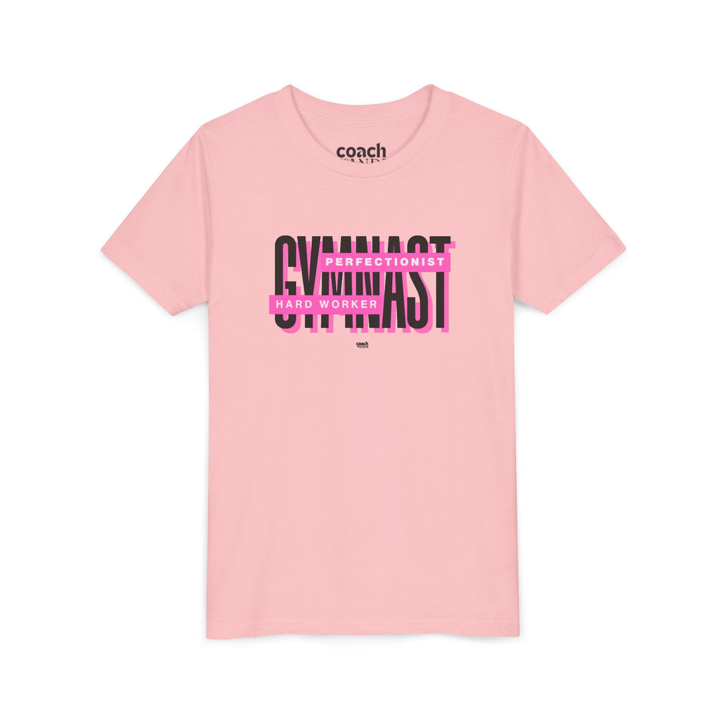 Gymnast Hard Worker Tshirt - Pink (Youth)