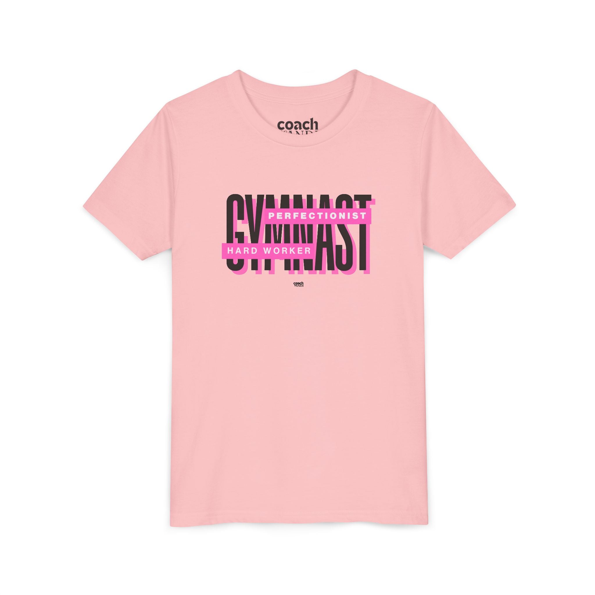 Gymnast Hard Worker Tshirt - Pink (Youth)