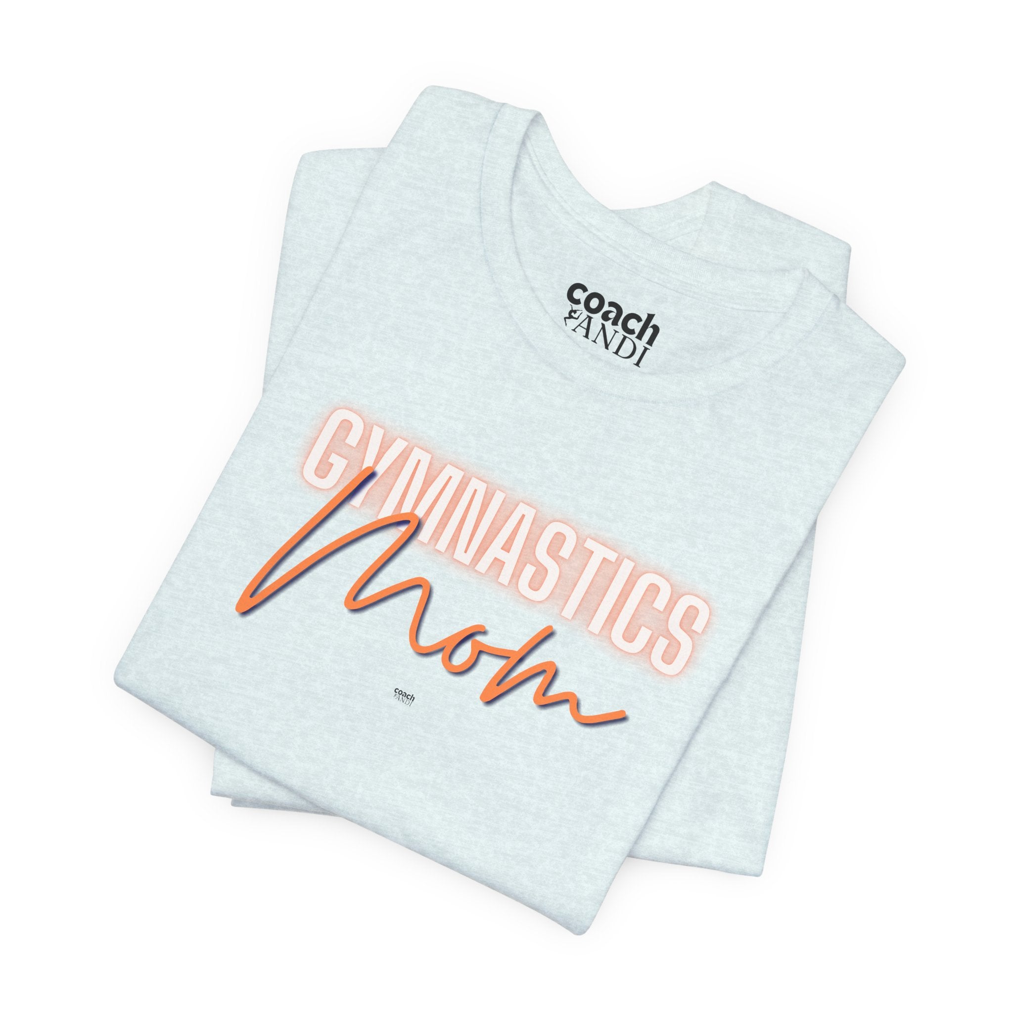 Glow Gym Mom Tshirt - Orange/Blue (Adult)