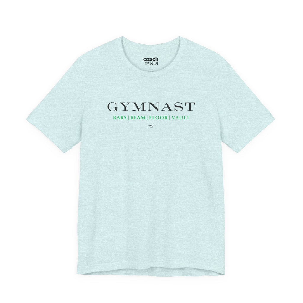 GYMNAST (Bars Beam Floor Vault) Tshirt - Green (Adult)